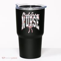 Retro Flroal Operating Room Nurse Coquette Bow OR Nursing Tumbler thumb 0