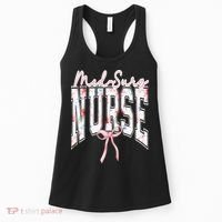 Retro Flroal Operating Room Nurse Coquette Bow OR Nursing Women's Tank Top thumb 0