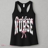 Retro Flroal Operating Room Nurse Coquette Bow OR Nursing Women's Tank Top thumb 3