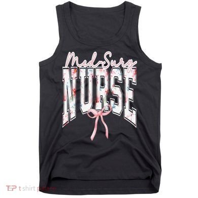 Retro Flroal Operating Room Nurse Coquette Bow OR Nursing Tank Top
