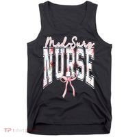 Retro Flroal Operating Room Nurse Coquette Bow OR Nursing Tank Top thumb 0