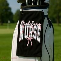 Retro Flroal Operating Room Nurse Coquette Bow OR Nursing Golf Towel thumb 2