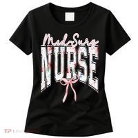 Retro Flroal Operating Room Nurse Coquette Bow OR Nursing Women's T-Shirt thumb 0