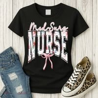 Retro Flroal Operating Room Nurse Coquette Bow OR Nursing Women's T-Shirt thumb 3