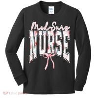 Retro Flroal Operating Room Nurse Coquette Bow OR Nursing Kids Long Sleeve Shirt thumb 0