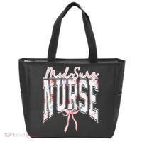 Retro Flroal Operating Room Nurse Coquette Bow OR Nursing Tote Bag thumb 0