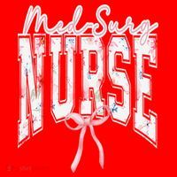 Retro Flroal Operating Room Nurse Coquette Bow OR Nursing Santa Hat thumb 1
