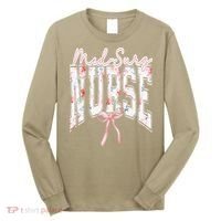 Retro Flroal Operating Room Nurse Coquette Bow OR Nursing Long Sleeve Shirt thumb 0