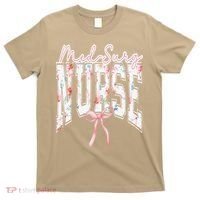 Retro Flroal Operating Room Nurse Coquette Bow OR Nursing T-Shirt thumb 0