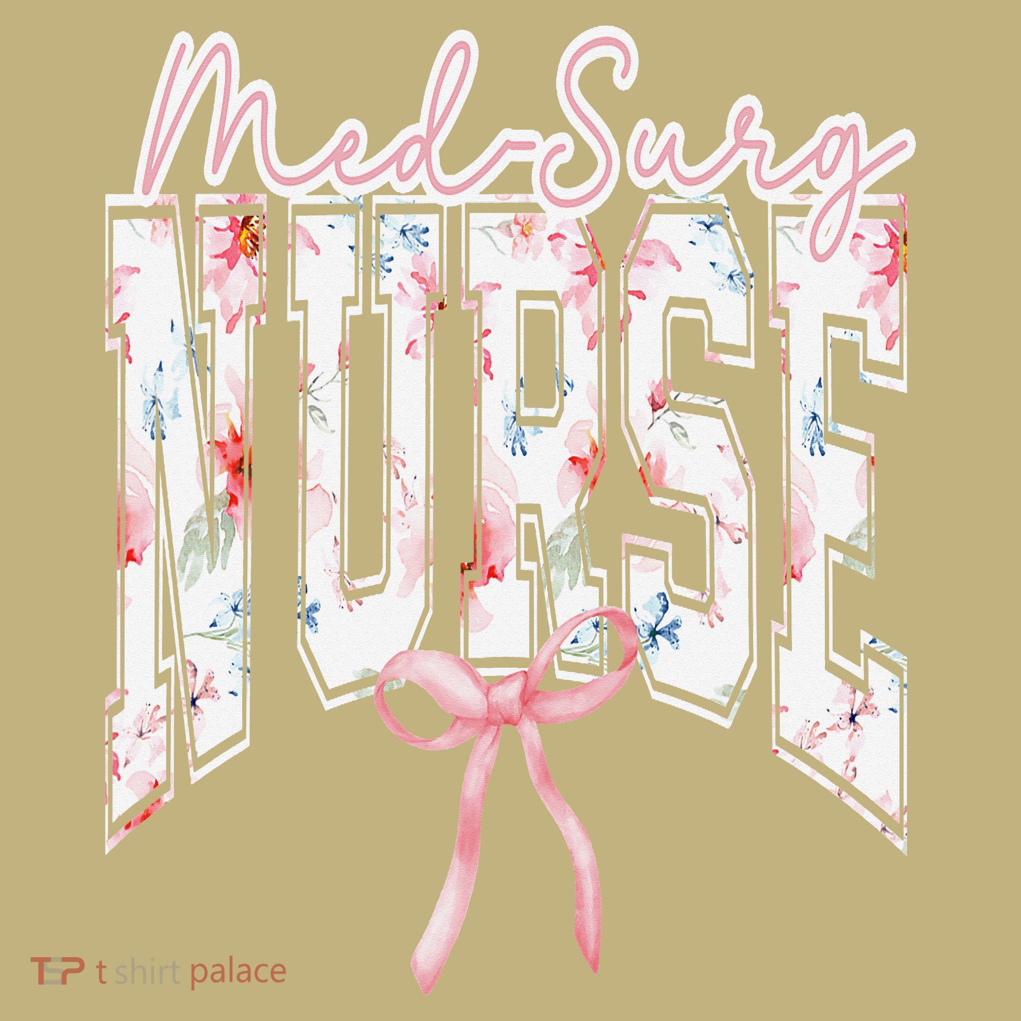 Retro Flroal Operating Room Nurse Coquette Bow OR Nursing Mousepad