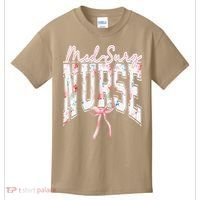 Retro Flroal Operating Room Nurse Coquette Bow OR Nursing Kids T-Shirt thumb 0