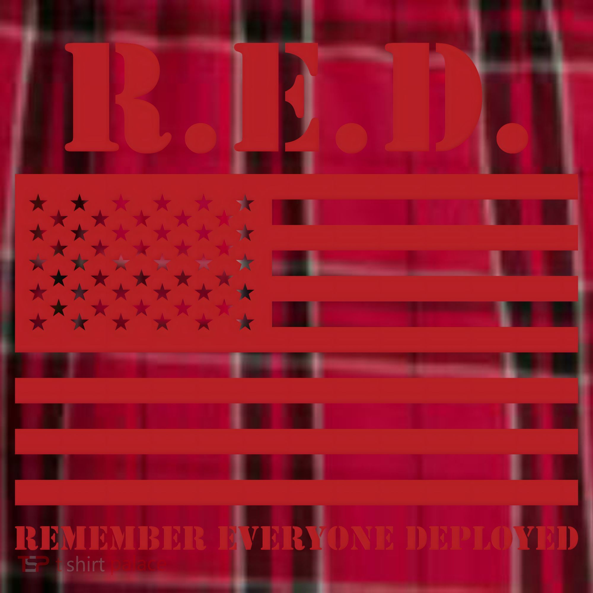 R.E.D. Friday | On Fridays We Wear Red | Remember Everyone Deployed Men's Flannel Plaid Pajama Pants