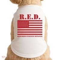 R.E.D. Friday | On Fridays We Wear Red | Remember Everyone Deployed Doggie Tank thumb 0