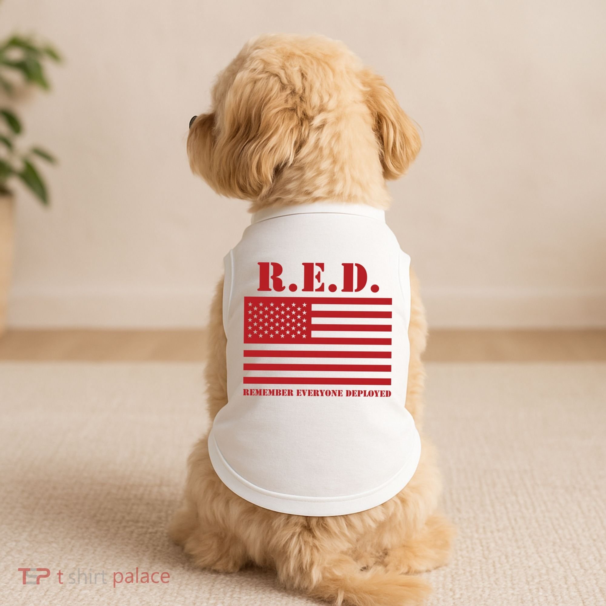 R.E.D. Friday | On Fridays We Wear Red | Remember Everyone Deployed Doggie Tank