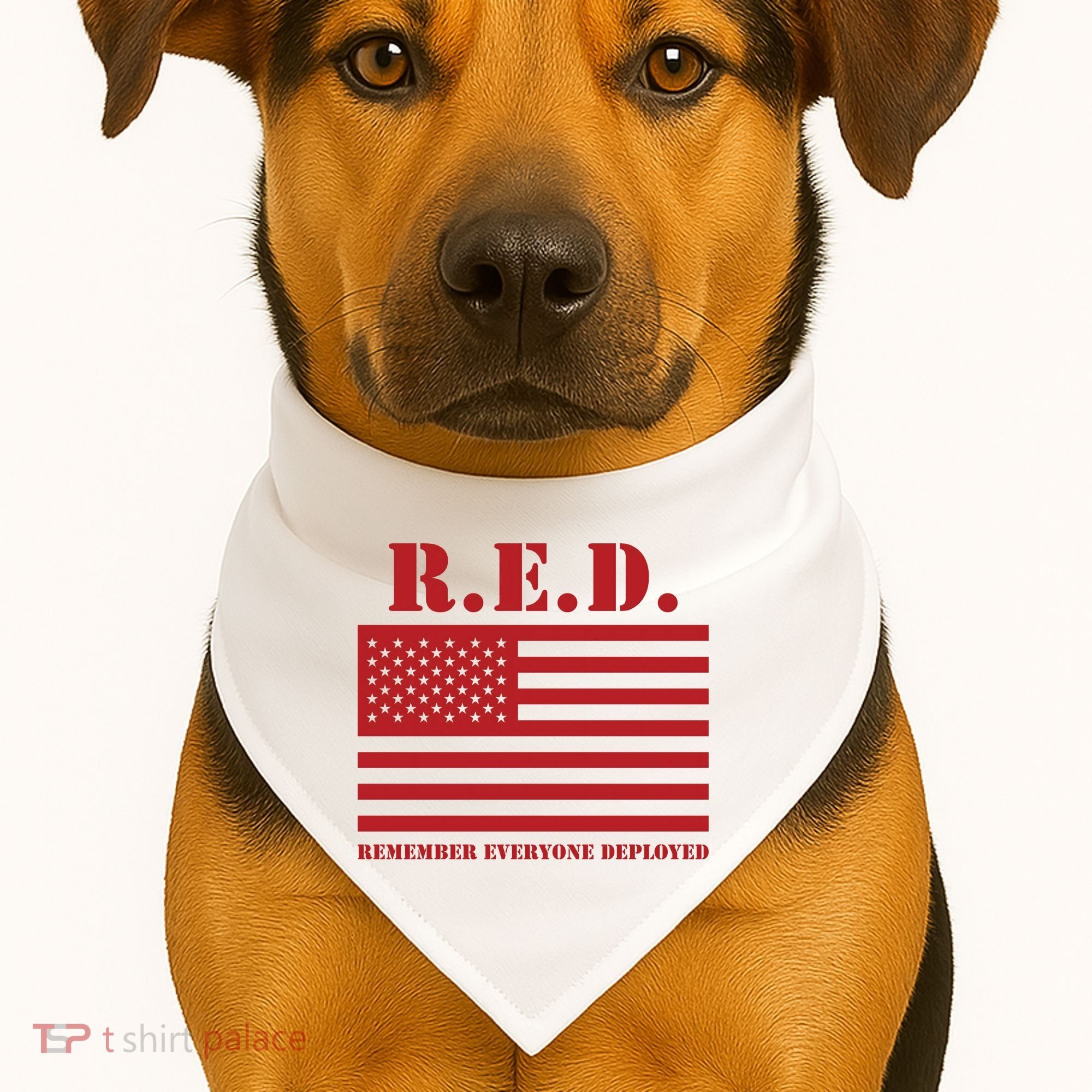 R.E.D. Friday | On Fridays We Wear Red | Remember Everyone Deployed USA-Made Doggie Bandana
