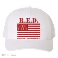 R.E.D. Friday | On Fridays We Wear Red | Remember Everyone Deployed Yupoong Adult 5-Panel Trucker Hat thumb 0