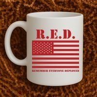 R.E.D. Friday | On Fridays We Wear Red | Remember Everyone Deployed Coffee Mug thumb 2
