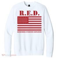 R.E.D. Friday | On Fridays We Wear Red | Remember Everyone Deployed V.I.T. Fleece Crew Sweatshirt thumb 0