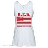 R.E.D. Friday | On Fridays We Wear Red | Remember Everyone Deployed Ladies Essential Flowy Tank thumb 0
