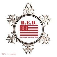 R.E.D. Friday | On Fridays We Wear Red | Remember Everyone Deployed Ornament thumb 0