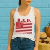 R.E.D. Friday | On Fridays We Wear Red | Remember Everyone Deployed Women's Tank Top thumb 2