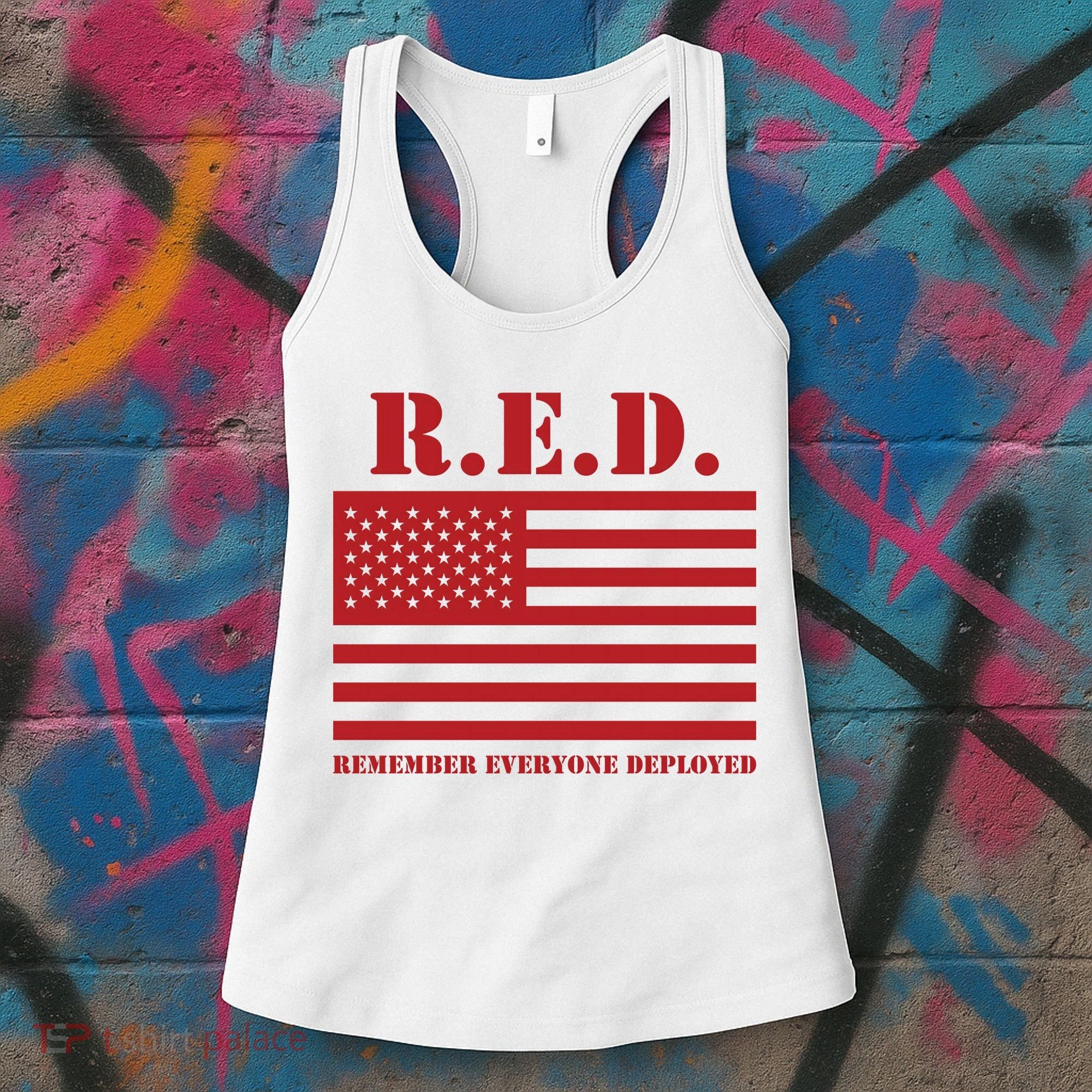 R.E.D. Friday | On Fridays We Wear Red | Remember Everyone Deployed Women's Tank Top