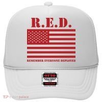 R.E.D. Friday | On Fridays We Wear Red | Remember Everyone Deployed Hat thumb 0