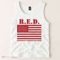 R.E.D. Friday | On Fridays We Wear Red | Remember Everyone Deployed Tank Top thumb 2