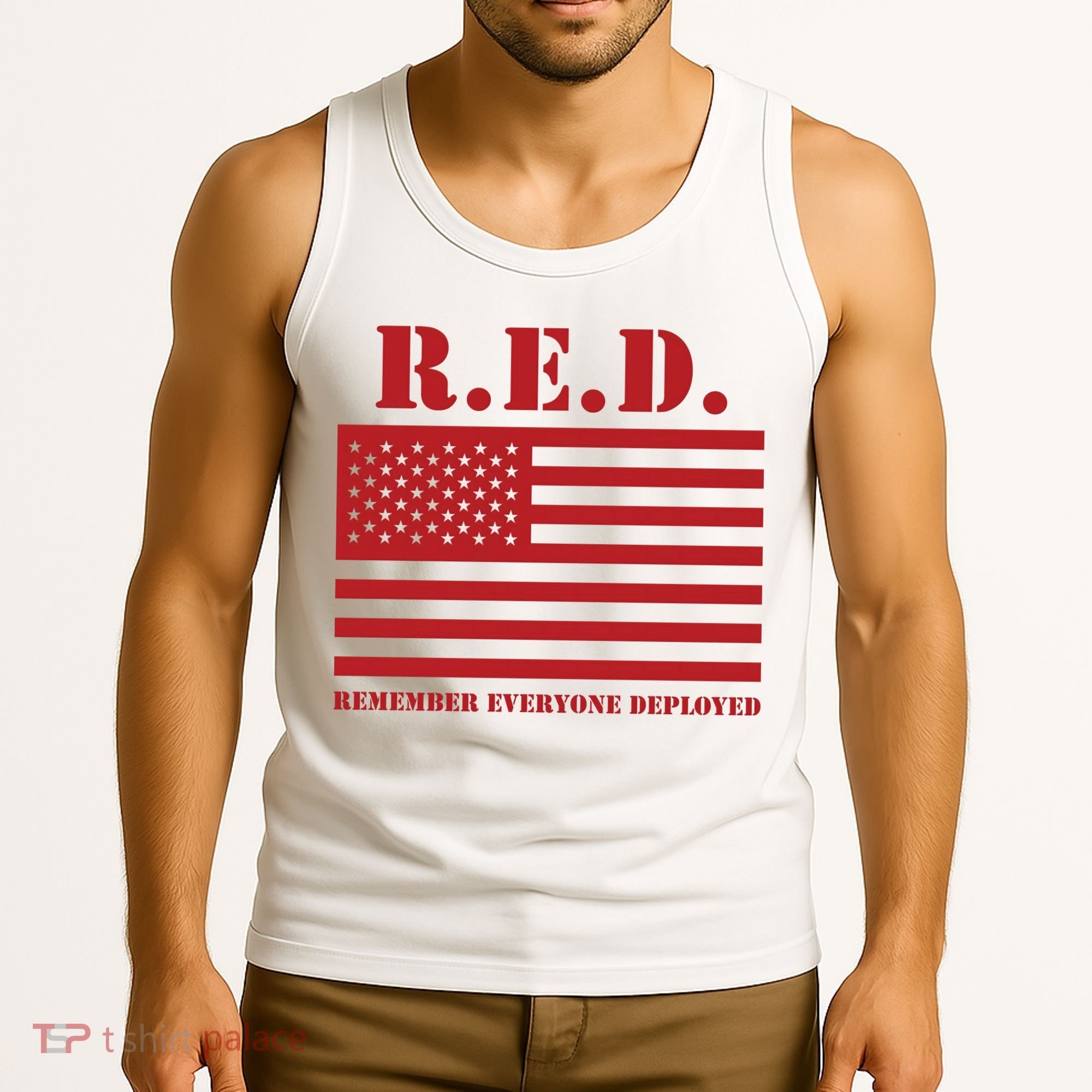 R.E.D. Friday | On Fridays We Wear Red | Remember Everyone Deployed Tank Top