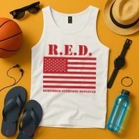 R.E.D. Friday | On Fridays We Wear Red | Remember Everyone Deployed Tank Top thumb 4