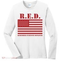 R.E.D. Friday | On Fridays We Wear Red | Remember Everyone Deployed Women's Long Sleeve Shirt thumb 0