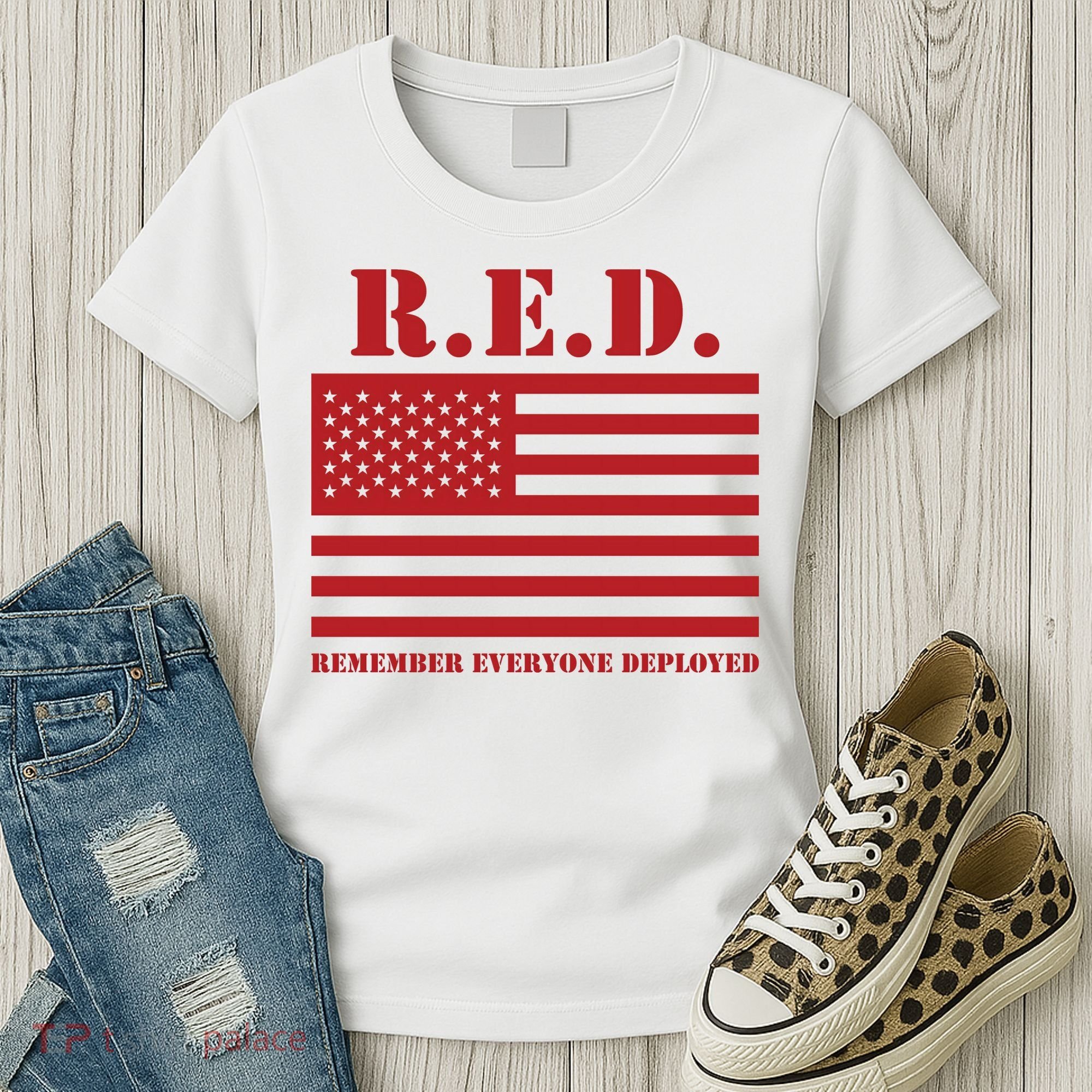 R.E.D. Friday | On Fridays We Wear Red | Remember Everyone Deployed Women's T-Shirt