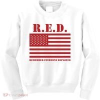 R.E.D. Friday | On Fridays We Wear Red | Remember Everyone Deployed Kids Sweatshirt thumb 0