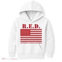 R.E.D. Friday | On Fridays We Wear Red | Remember Everyone Deployed Kids Hoodie thumb 0