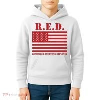R.E.D. Friday | On Fridays We Wear Red | Remember Everyone Deployed Kids Hoodie thumb 4