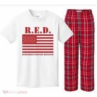 R.E.D. Friday | On Fridays We Wear Red | Remember Everyone Deployed Kids Plaid Pajama Set thumb 0