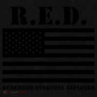 R.E.D. Friday | On Fridays We Wear Red | Remember Everyone Deployed Ladies PosiCharge Tri-Blend Wicking Tank thumb 2