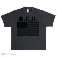 R.E.D. Friday | On Fridays We Wear Red | Remember Everyone Deployed Urban Oversized Heavyweight T-Shirt thumb 0