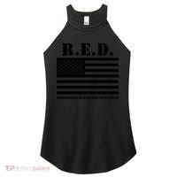 R.E.D. Friday | On Fridays We Wear Red | Remember Everyone Deployed Women's Perfect Tri Rocker Tank thumb 0