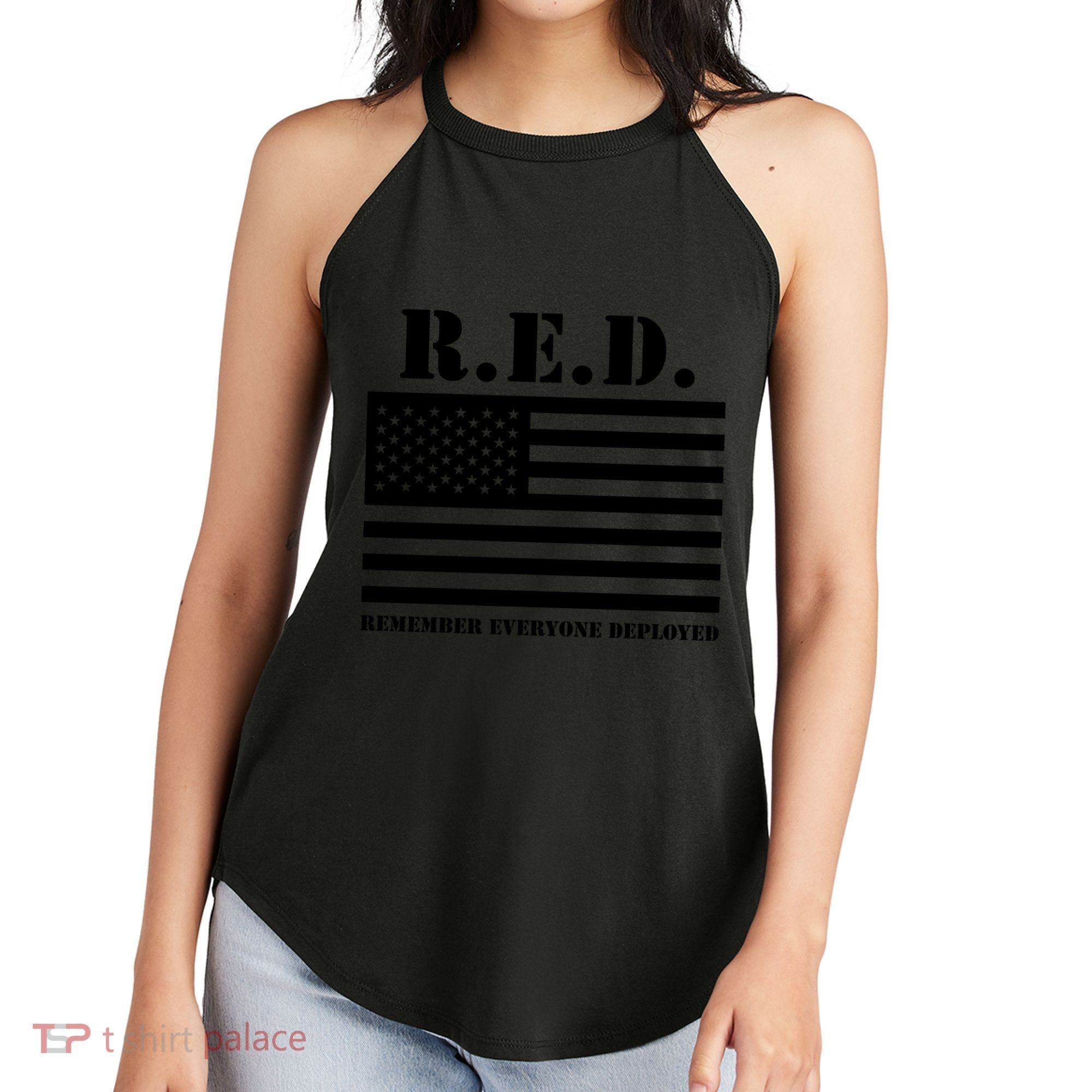 R.E.D. Friday | On Fridays We Wear Red | Remember Everyone Deployed Women's Perfect Tri Rocker Tank
