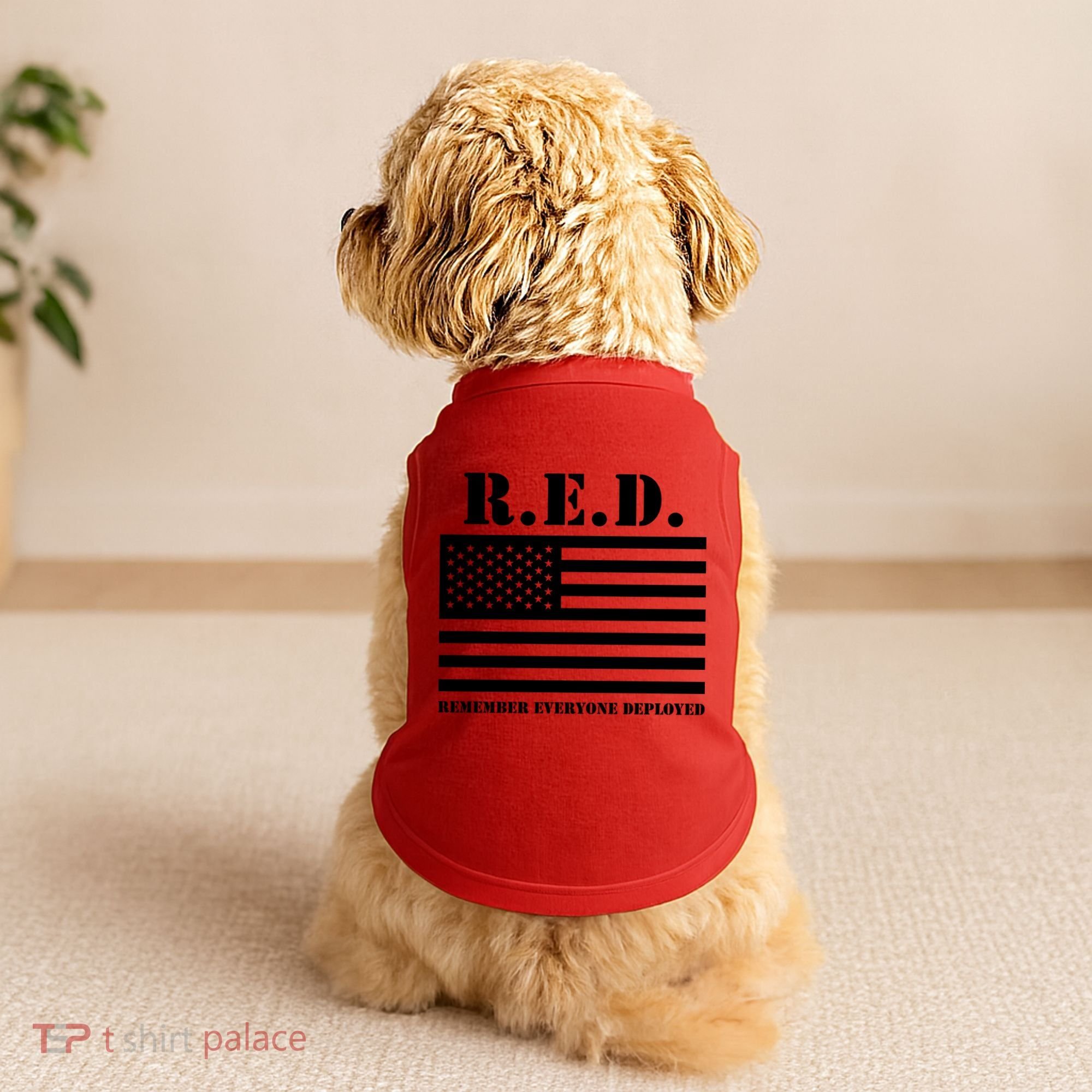 R.E.D. Friday | On Fridays We Wear Red | Remember Everyone Deployed Doggie Tank