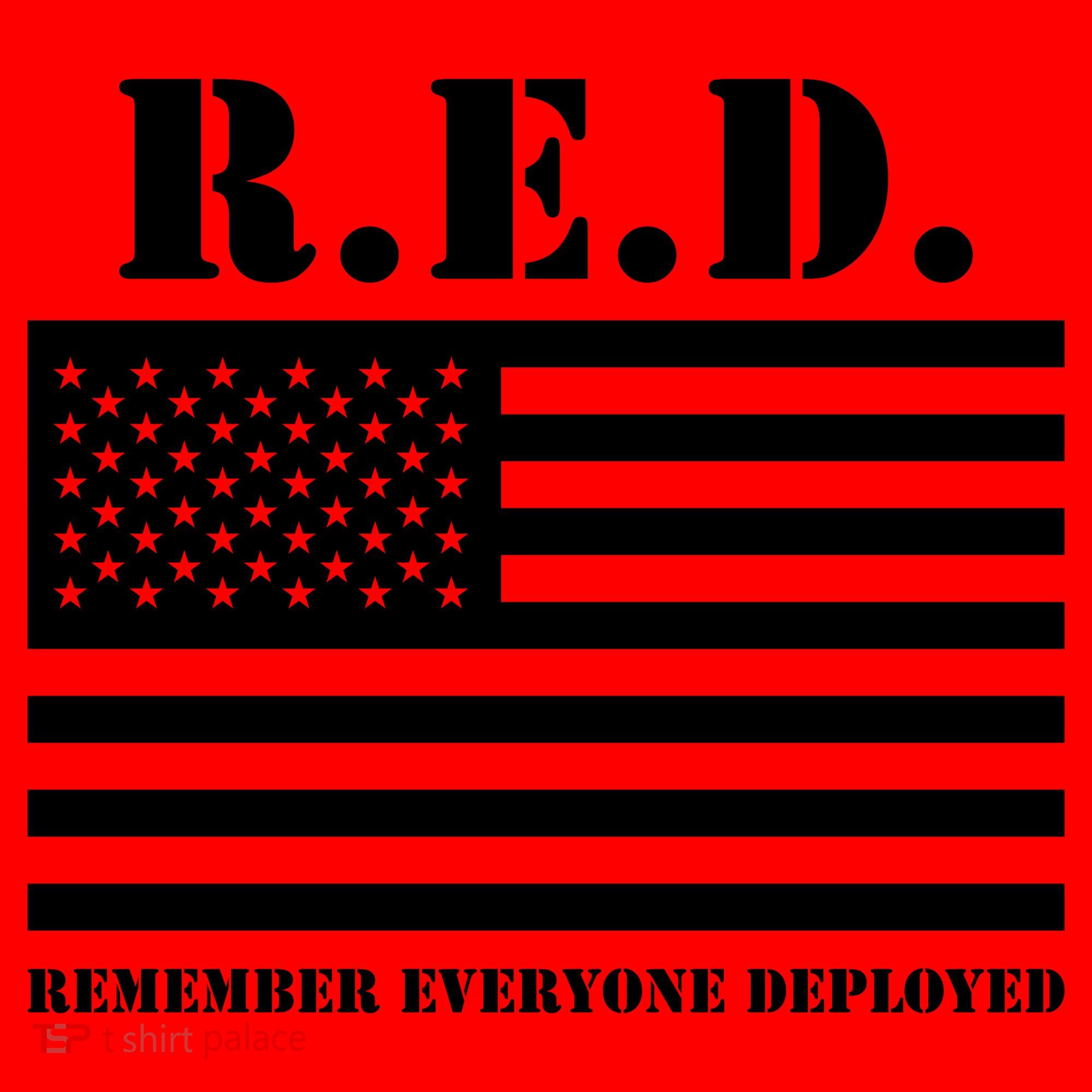 R.E.D. Friday | On Fridays We Wear Red | Remember Everyone Deployed Doggie Tank