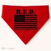 R.E.D. Friday | On Fridays We Wear Red | Remember Everyone Deployed USA-Made Doggie Bandana thumb 0