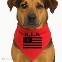 R.E.D. Friday | On Fridays We Wear Red | Remember Everyone Deployed USA-Made Doggie Bandana thumb 1