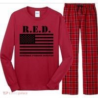 R.E.D. Friday | On Fridays We Wear Red | Remember Everyone Deployed Long Sleeve Pajama Set thumb 0