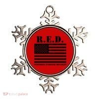 R.E.D. Friday | On Fridays We Wear Red | Remember Everyone Deployed Ornament thumb 0