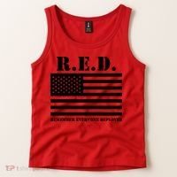 R.E.D. Friday | On Fridays We Wear Red | Remember Everyone Deployed Tank Top thumb 2
