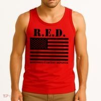 R.E.D. Friday | On Fridays We Wear Red | Remember Everyone Deployed Tank Top thumb 3