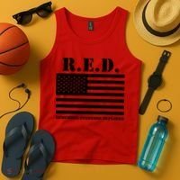 R.E.D. Friday | On Fridays We Wear Red | Remember Everyone Deployed Tank Top thumb 4