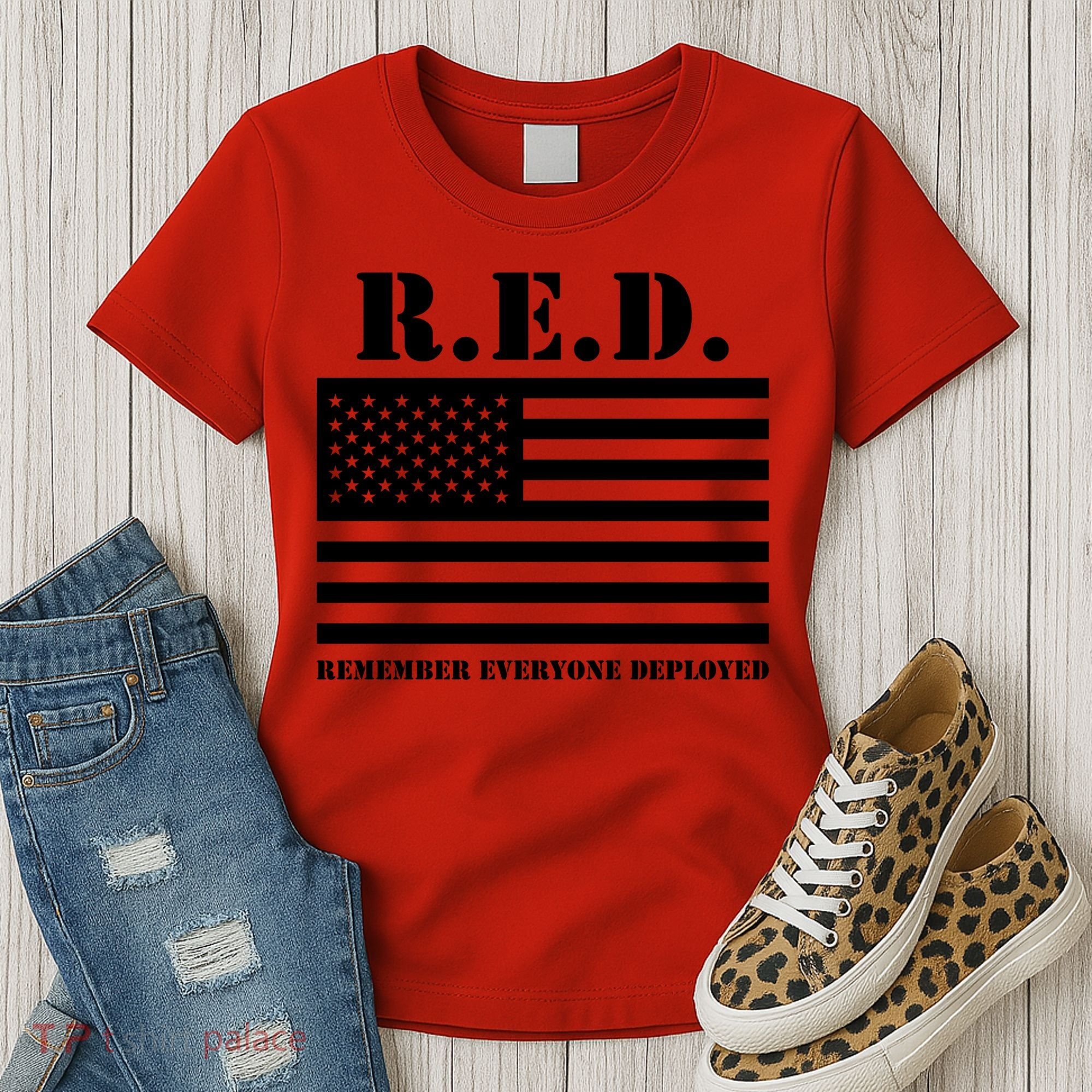 R.E.D. Friday | On Fridays We Wear Red | Remember Everyone Deployed Women's T-Shirt